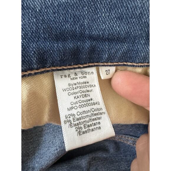 Rag & Bone Wide Leg Jeans Womens 27 Ultra Wide Sofie High Rise Ankle Blue $255 - Picture 7 of 11